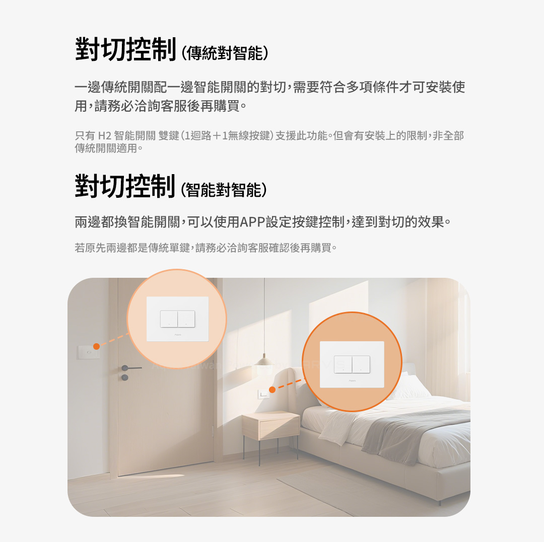 Aqara H2智能開關兩鍵1迴-橫版3