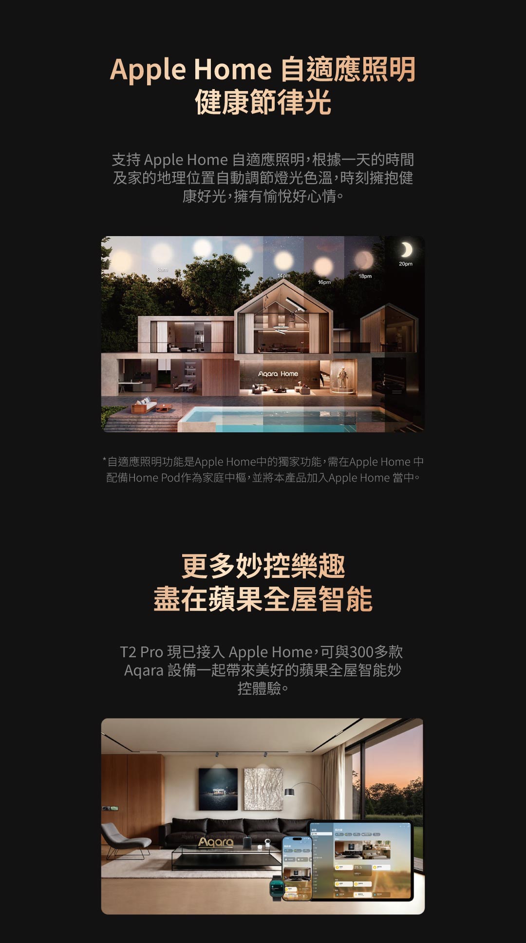 Aqara 筒射燈T2 Pro 黑